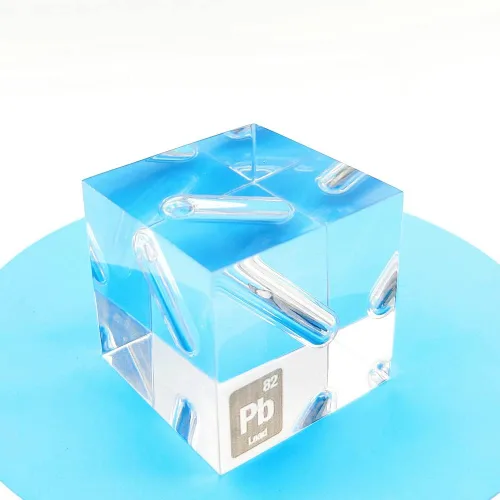 Vista 11 de Cubo acrílico de 2.0 in de colección de mesa periódica de elementos reales, cubo de 1.97 pulgadas, herramienta de enseñanza para estudiantes