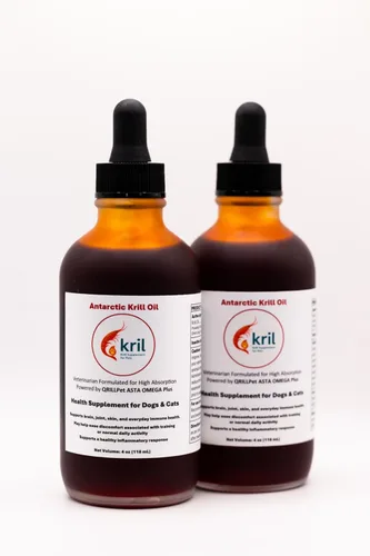 Vista 9 de kril Suplemento de salud de aceite de krill antártico para perros y gatos, líquido de 4 onzas con QRILLPet ASTA Omega Plus, fórmula de alta