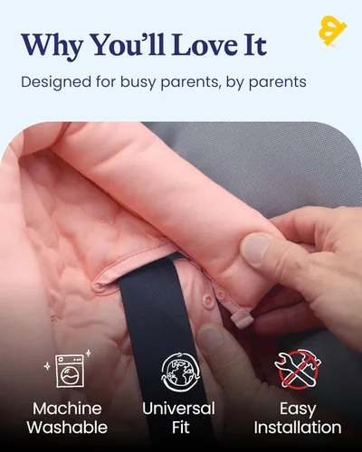 Vista 2 de GoldBug - Soporte de cabeza de asiento de coche 2 en 1 para bebés y niños pequeños, flecha