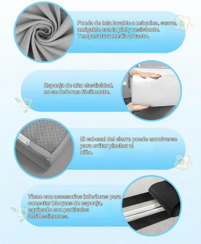 Vista 7 de Markdang - Juego de juegos suaves, bloques de escalada de espuma para bebés con parte inferior de partículas antideslizantes para niños de 6 a 24