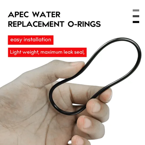 Vista 3 de Junta tórica para carcasa de filtro de agua de ósmosis inversa Diámetro 3.5 "O.D. Negro Juego de 3 juntas tóricas