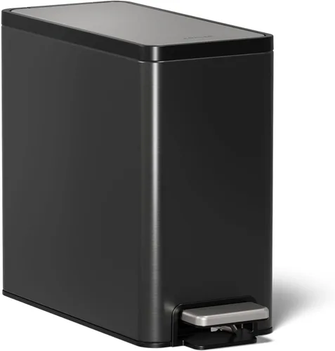 Vista 23 de KOHLER Bote de cocina compacto manos libres de 8 galones, basurero con pedal de pie, tapa de cierre silencioso, acero inoxidable, K-20942-ST