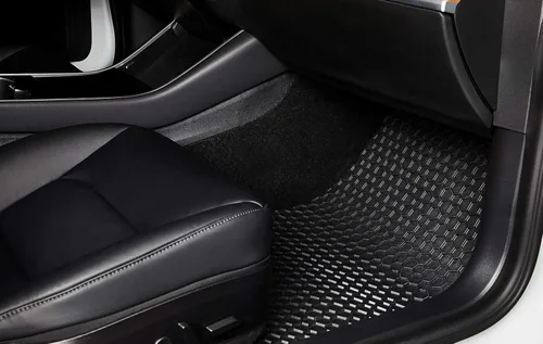 Vista 3 de ToughPRO Mercedes Benz GLC Class (2016-2017-2018) Set de tapetes para piso, para todos los climas, muy resistentes, de caucho negro
