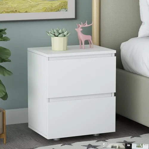 2 Nightstands · Blanco