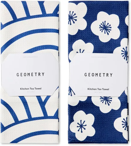 Vista 34 de GEOMETRY Paños de Cocina - Paños de Cocina de Secado Rápido para Cocina - Trapos de Cocina Premium con Geoweave - Juego de 3 Piezas Night Reeds