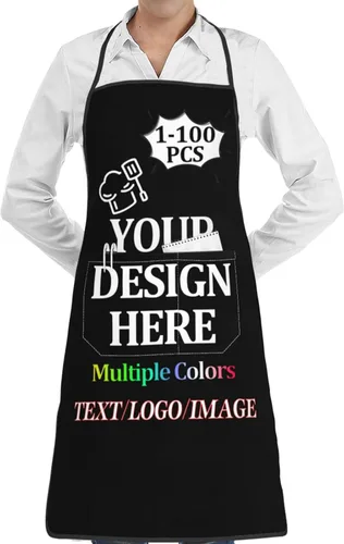 Vista 8 de Custom Apron 1-100 PCS For Men Women with Your Photo Text Logo Personalized Chef & Grilling Aprons For Gifts