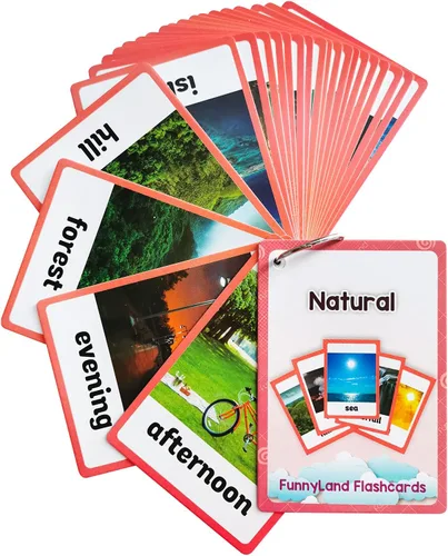 Vista 26 de Lilias Tarjetas flash – Tarjeta de bolsillo con palabras en inglés para niños pequeños, juguetes de aprendizaje, suministros para jardín