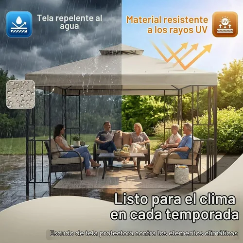 Vista 7 de Flexzion Cubierta superior de repuesto de toldo de 8 x 8 para cenador