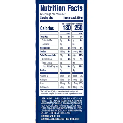 Vista 3 de HONEY MAID Fresh Stacks Galletas Graham de chocolate, 36 paquetes de aperitivos múltiples