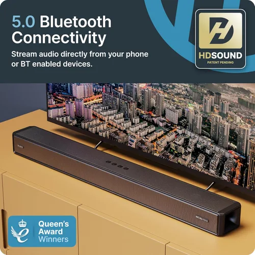 Vista 4 de Majority Barra de sonido Sierra Dolby Atmos para TV, 2.0.2 canales, 280 W, Bluetooth inalámbrico, HDMI ARC, altavoz envolvente de encendido