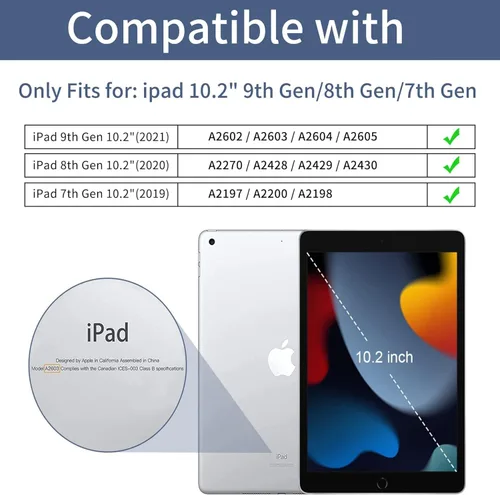 Vista 3 de DuraSafe Cases Funda resistente para iPad de 10.2 pulgadas 9 8 7 2021 2020 2019 [iPad de 9ª / 8ª / 7ª generación] A2197 A2270 A2602 MW762LL/A