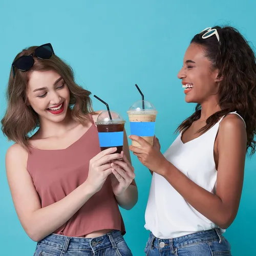 Vista 5 de zsccxq Fundas desechables para taza de café, papel kraft corrugado, fundas protectoras aisladas para tazas de café, expreso para bebidas calientes