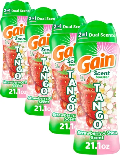 Vista 11 de Gain Tango - Cuentas potenciadoras de aroma para lavandería 2 en 1, aroma a fresa y manteca de karité, 10.7 onzas, cuentas de lavandería con aromas