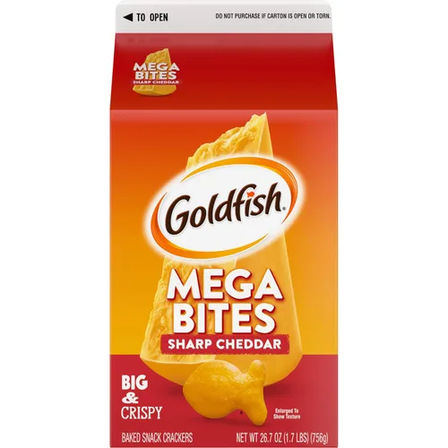 Vista 10 de Pepperidge Farm Goldfish Baked Snack Crackers, queso cheddar, 1 onza, paquete de 60