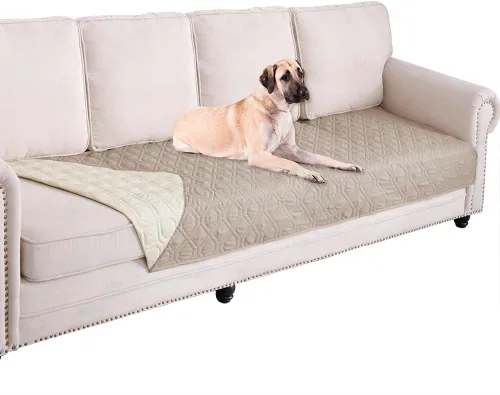 Vista 55 de Ameritex - Manta impermeable para cama de perro, manta reversible para muebles, cama, sofá (30 x 70 pulgadas, color chocolate y beige)