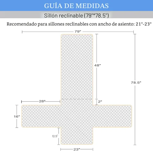 Vista 2 de Ameritex - Funda impermeable y antideslizante para sillón reclinable; cubierta de silla para perros; protector de muebles ideal para mascotas y niños