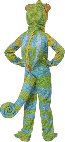Vista 2 de Chameleon Costume for Kids, Lizard Jumpsuit for Dress-Up, Animal Theme Parties & Halloween