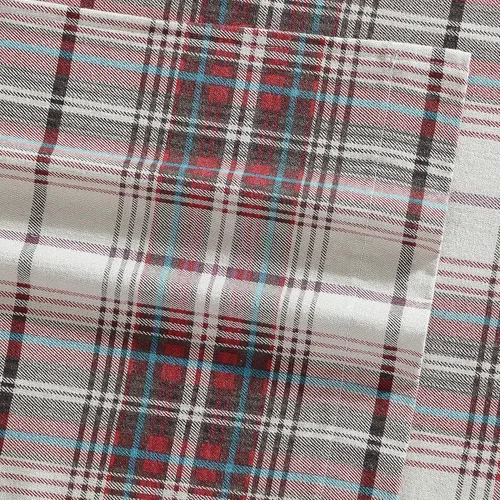 Vista 6 de Eddie Bauer - Sábanas de tamaño Queen, juego de cama de franela de algodón, cepillado para mayor suavidad, acogedora decoración para el hogar