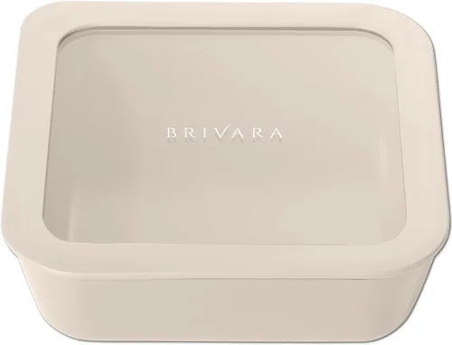 Vista 26 de Recipiente de almacenamiento de alimentos de vidrio con recubrimiento cerámico Sin PTFE, PFOA, PFAS y BPA Recipiente reutilizable no tóxico