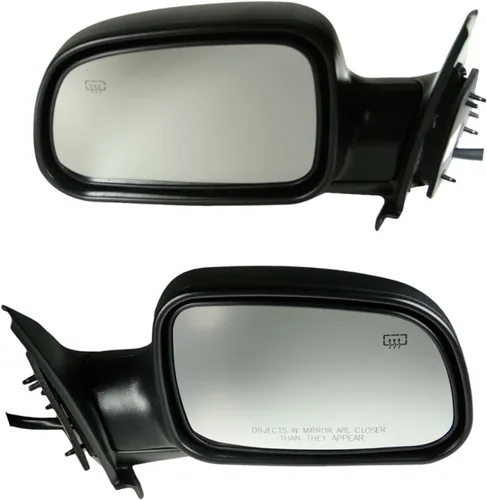 Vista 207 de TRQ Conjunto de 2 piezas de espejo lateral para conductor y pasajero, ajuste eléctrico, sin calefacción, sin memoria, color negro, compatible