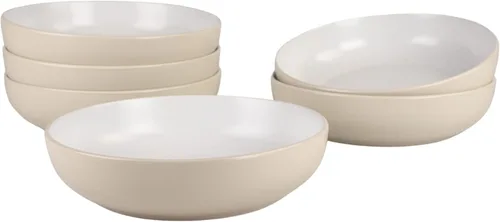 Vista 6 de 10 Strawberry Street Juego de 6 cuencos de cena de 22 tonos, color negro y gris