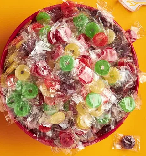Vista 4 de LifeSavers Dulces de azúcar duro, surtido de frutas de 5 sabores, envueltas individualmente, a granel, 2.0 libras, cereza, frambuesa, sandía