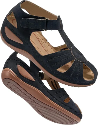 DUOYANGJIASHA Women Summer Sandals Beach Wedge Sandals Bohemia Ankle Strap Causal Comfortable Round Toe Gladiator Outdoor Shoes