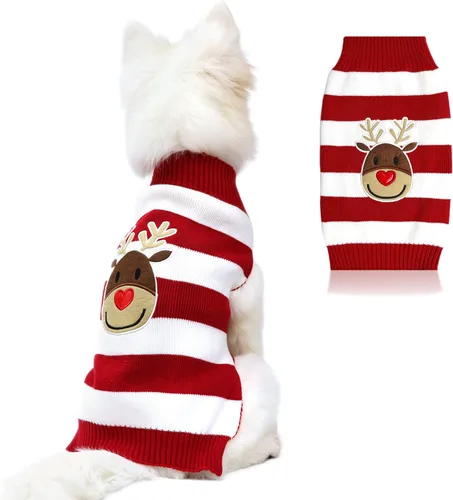 Vista 13 de NACOCO Suéter Navideño Festivo de Ciervo Reno para Gato Suéter para Perro Ropa de Invierno Teddy Caniche Ropa de Otoño Invierno Ropa para Mascotas