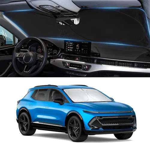 Vista 112 de Parasol plegable para parabrisas, protector reflectante para ventana frontal 210T, bloquea los rayos ultravioleta, accesorios para automóvil, XXL