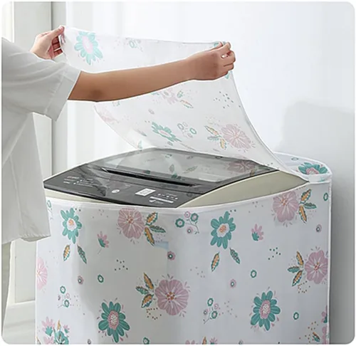 Vista 5 de Funda para lavadora, cubierta para lavadora y secadora, protector a prueba de polvo e impermeable para electrodomésticos de lavado (carga superior)