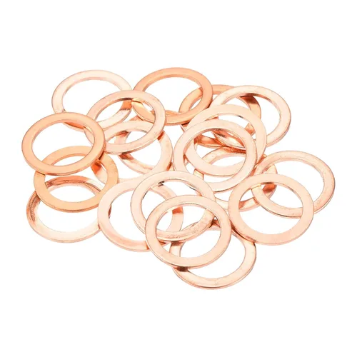 Vista 84 de MECCANIXITY - 52 piezas de arandelas planas de cobre, arandelas de sellado de anillo de trituración métricas mejoradas de cobre de 3x7x1mm