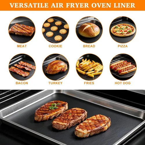 Vista 7 de 5 piezas de esteras de teflón para forro de horno para la freidora de aire de puerta francesa de 26 QT Emeril Lagasse 360, forros de freidora