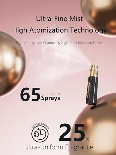 Vista 4 de Perfume Pod Atomizador de perfume recargable, botella de perfume de fragancias de llenado inferior, mini dispensador de colonia, tamaño de viaje