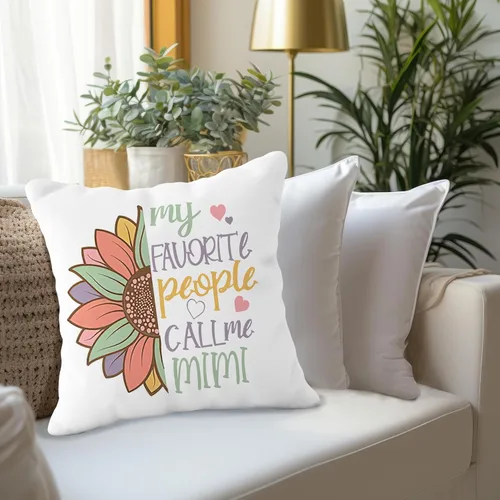 Vista 2 de Mimi Gifts - Fundas de almohada de 18 x 18 pulgadas, funda de almohada Mimi, abuela