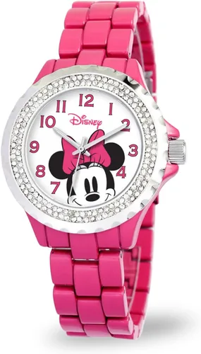 Vista 8 de Disney Minnie Mouse Watch for Women, Classic Minnie Mouse Design – Stylish Watch for Women Fans – Elegant 's Watches with Pink Stainless Steel