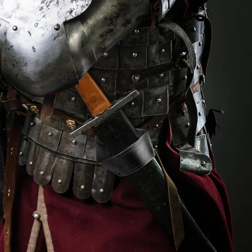 Vista 8 de Funda de piel sintética para espada, soporte de transporte para cinturón de katanas, funda de daga de espada, funda de estoque para hombres adultos