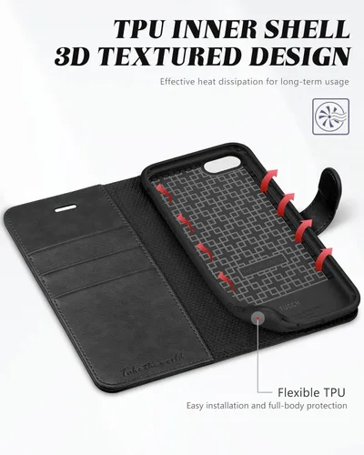 Vista 5 de TUCCH - Funda tipo cartera compatible con iPhone 8