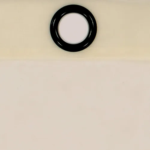 Vista 4 de CurtainFresh Cortina de gasa transparente que neutraliza el olor con ojales para ventana, para dormitorio o sala de estar (1 panel), 59 x 63 Marfil