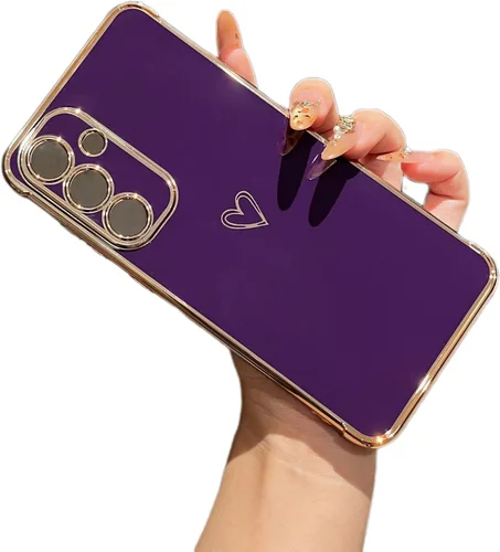 Vista 24 de ZTOFERA Funda diseñada para Google Pixel 7a, bonito diseño de corazones de amor con borde chapado y protección de lente de cámara, para Google Pixel