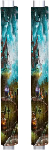 Vista 10 de Pardick Juego de 2 fundas para mango de puerta de refrigerador de otoño Hojas de otoño Lavables Fundas para nevera, lavavajillas, microondas, horno