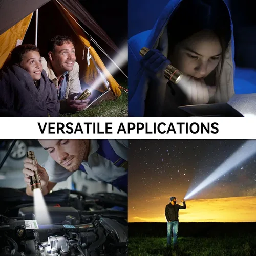 Vista 7 de WdtPro Linternas recargables de alto lúmenes, 1 paquete de 10H de larga duración, súper brillantes, para EDC, linternas LED mini tácticas