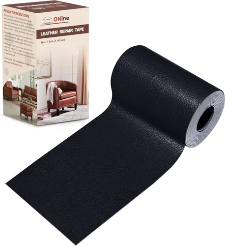 Vista 16 de ONine - Cinta de reparación de piel, parche para reparación de piel autoadhesivo de 12 x 48 pulgadas, impermeable, resistente al desgaste, para Negro