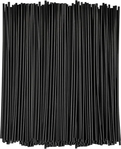 Vista 6 de Comfy Package [7 pulgadas, caja de 10,000] agitadores de bebidas de café negro y pajitas de cóctel, palitos desechables de plástico para bebidas