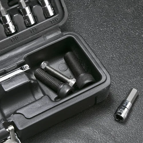 Vista 6 de EPAuto Bike Tool - Juego de llaves dinamométricas de clic de 1/4 de pulgada (2 a 20 Nm), barra de extensión de vaso de puntas hexagonales/Torx, kit