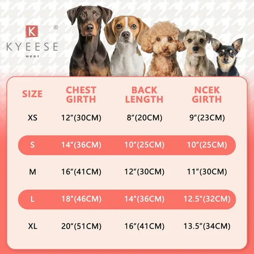 Vista 2 de KYEESE Vestido de perro a cuadros con lazo, ropa ligera para mascotas para perros pequeños, gatos, cachorros, trajes de perro, gris, XS