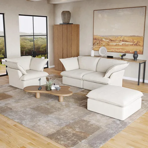 Vista 6 de Sofá modular otomano, sofá modular y minimalista para sala de estar moderna, para oficina y casa