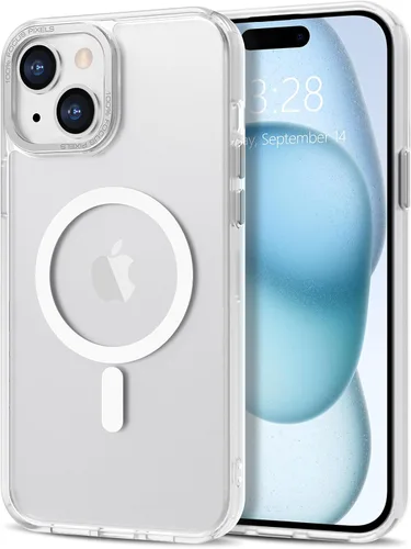 Vista 182 de Anuck - Funda magnética para iPhone 11 compatible con MagSafe, carcasa trasera mate translúcida dura, borde de TPU, delgada, resistente a impactos