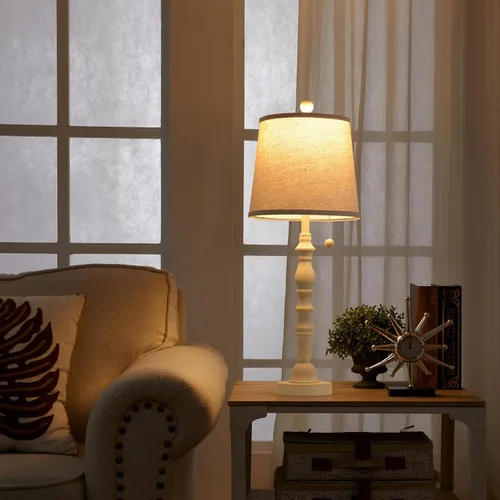 Vista 3 de Terpsichore Lámparas para Sala de Estar Lámpara de Mesa Moderna de Granja Lámparas de Lectura de Mesita de Noche Juego de 2 Lámparas de Mesita