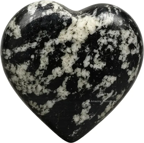 Vista 92 de Piedra de palma de corazón de cristal de nuummita - Piedra de preocupación de bolsillo para masaje, para equilibrar naturalmente los chakras