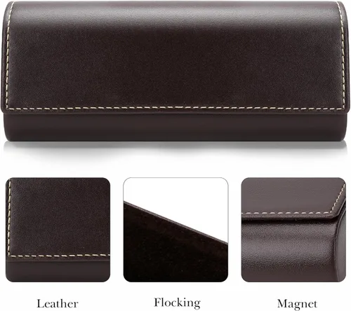 Vista 3 de Linkidea Funda rígida extra grande para lentes de sol, bolsa de almacenamiento de lentes de sol de gran tamaño, organizador compatible con Quay Come